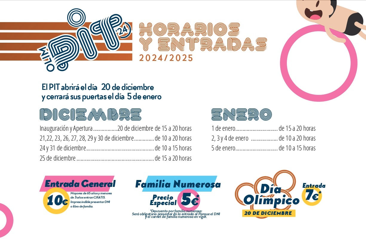 imagen con los horarios y los precios de las entradas